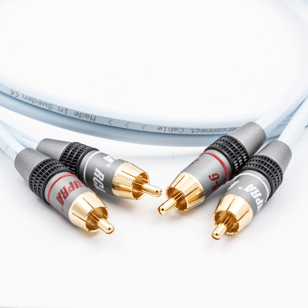 Supra Dual RCA interlink 2x3x0.24mm2 AWG 23 vergulde 24K connectoren en dubbele afscherming stereoset 2 stuks vanaf 0,5 meter - Afbeelding 2