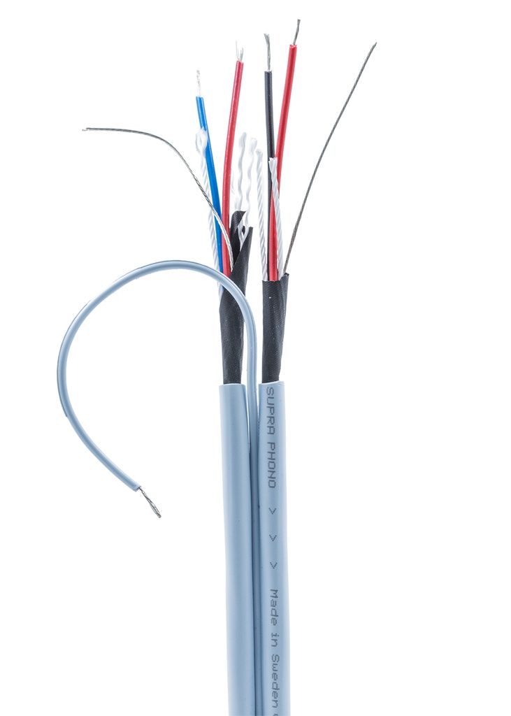 Supra PHONO 2RCA-SC phono-kabel 2x3x0,24mm2 AWG 23 met 6SC vergulde 24K connectoren vanaf 1,0 meter - Afbeelding 4