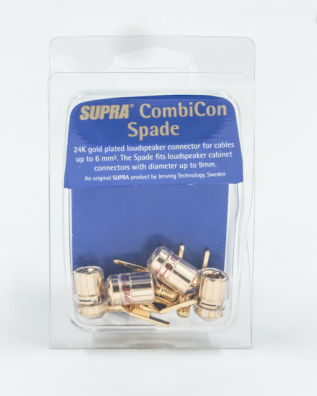 Supra CombiCon M6 Spades + body gold-plated tot 6 mm² schroefmontage per set 4 stuks - Afbeelding 6