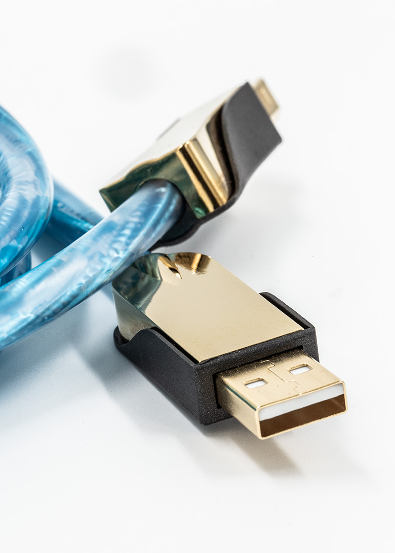 Supra Sword Excalibur USB 2.0 A-B high speed 480+Mbit/s verzilverd koper en vergulde connectoren vanaf 1,0 meter - Afbeelding 2