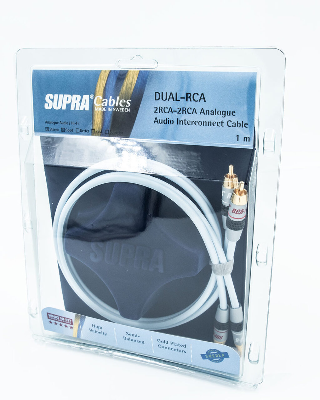 Supra Dual RCA interlink 2x3x0.24mm2 AWG 23 vergulde 24K connectoren en dubbele afscherming stereoset 2 stuks vanaf 0,5 meter - Afbeelding 6