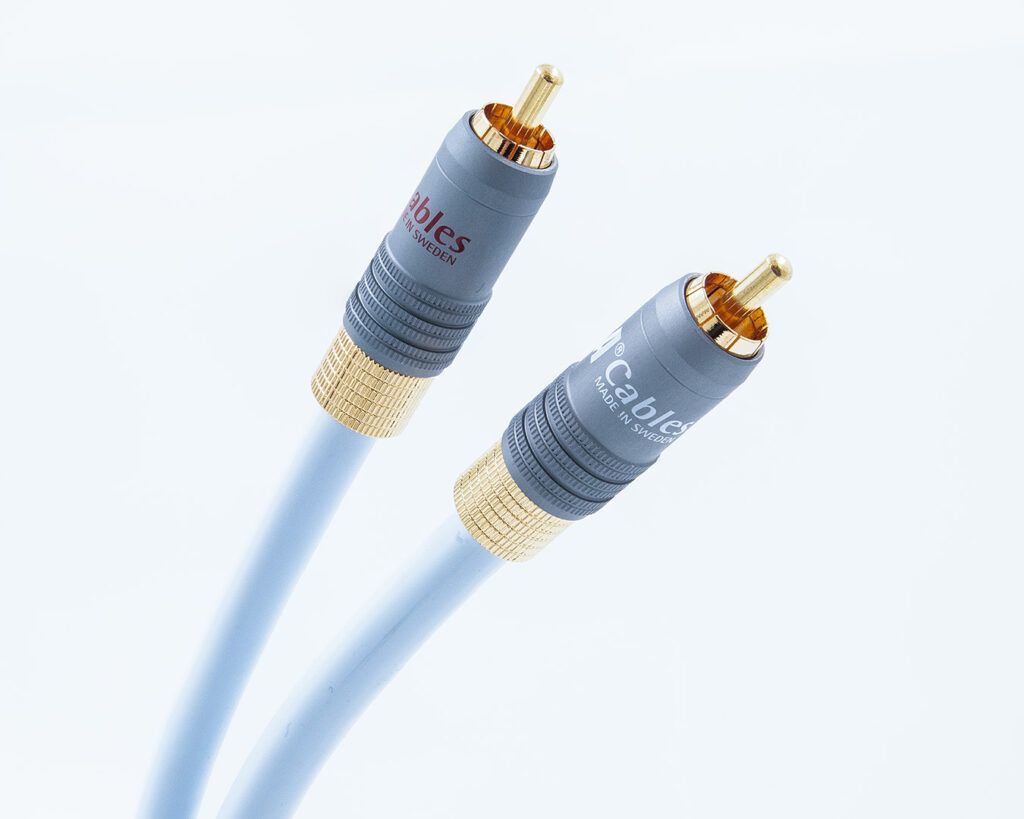 Supra EFF-IX Audio RCA interlink verzilverde geleiders 1x3x0.46mm2 AWG 21 met hoogwaardige PPX vergulde 24K connectoren stereoset 2 stuks vanaf 1,0 meter - Afbeelding 2