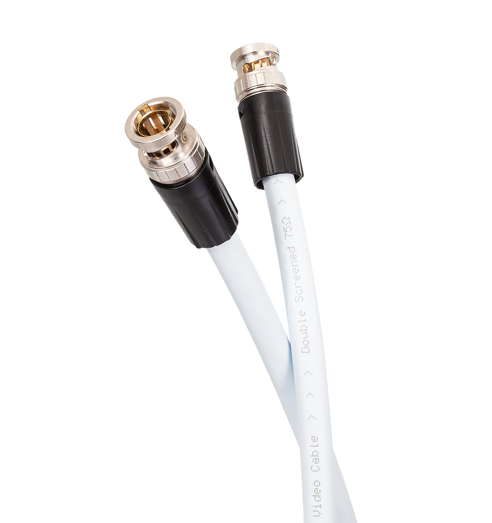 Supra Trico S/PDIF - 75 Ohm digitale 1BNC naar 1BNC coaxiale interconnect verzilverd OFC koperen geleiders single vanaf 1,0 meter