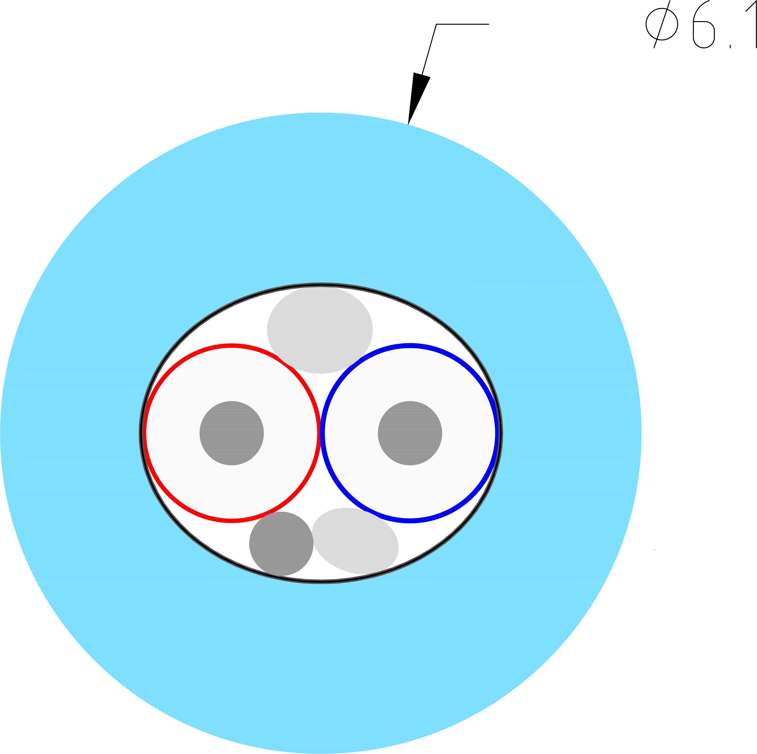 Supra DAC-SC subwooferkabel 1RCA naar 1RCA blauw 1x3x0.24mm2 / AWG 23 met vergulde connectoren en verbeterde afscherming vanaf 2,0 meter - Afbeelding 3