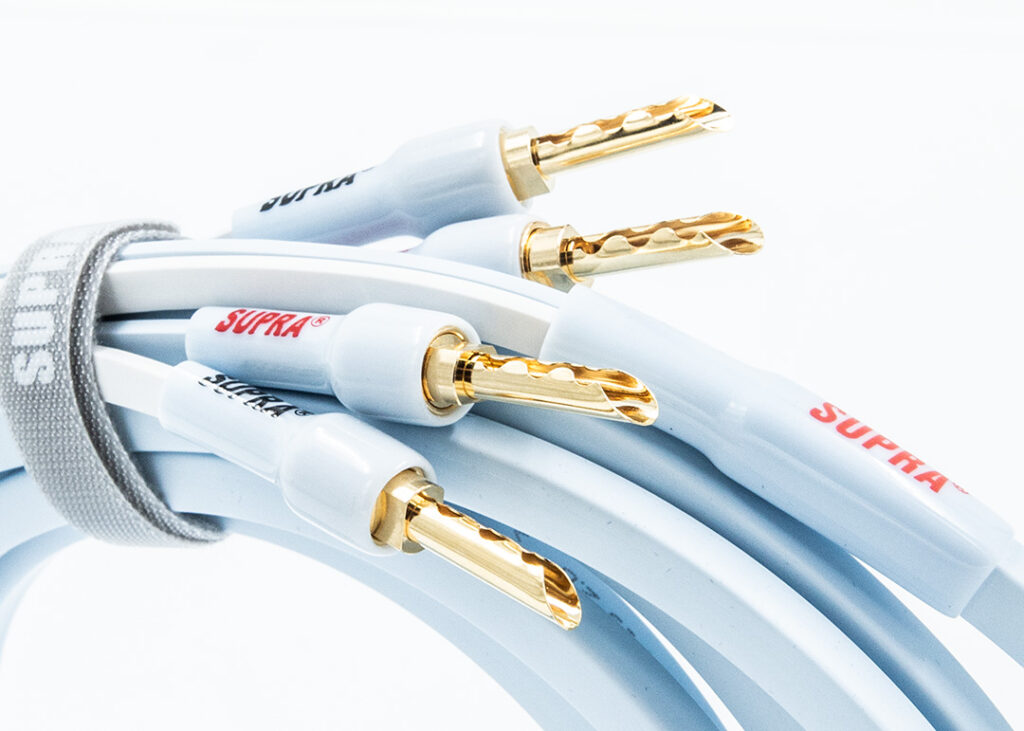 Supra PLY 2x2.0 Combicon single-wire luidsprekerkabel 2 x 2,0 mm2 AWG14 inclusief verwisselbare banaanpluggen + spades stereoset 2 stuks vanaf 2,0 meter - Afbeelding 2