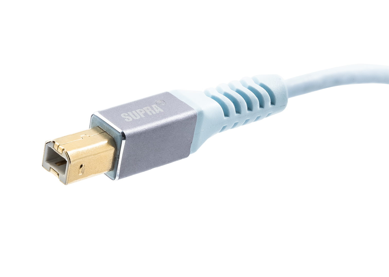 Supra USB 2.0 C-B Blue high speed 480 Mbps vergulde connectoren vanaf 1,0 meter - Afbeelding 2